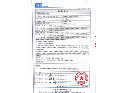 一点照明-蓝光检测报告结果页面