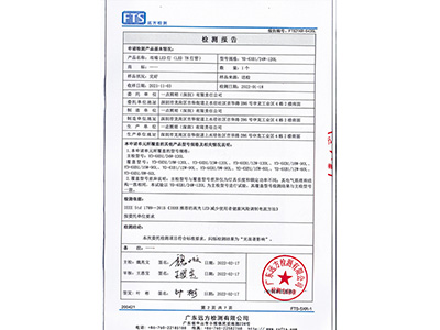 一点照明-频闪报告结果页